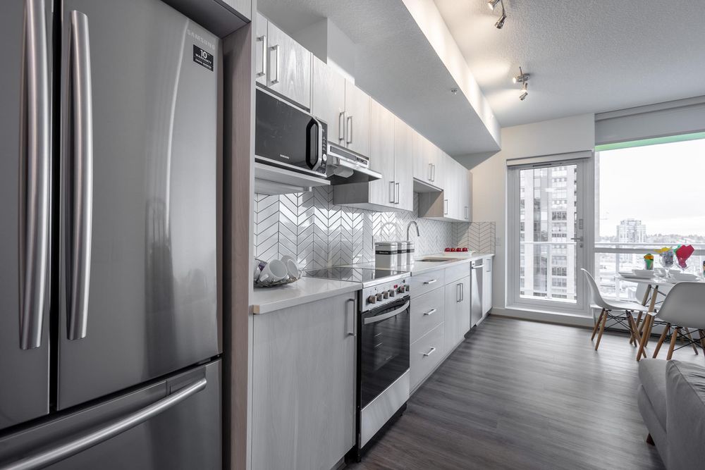Kitchen with stainless appliances