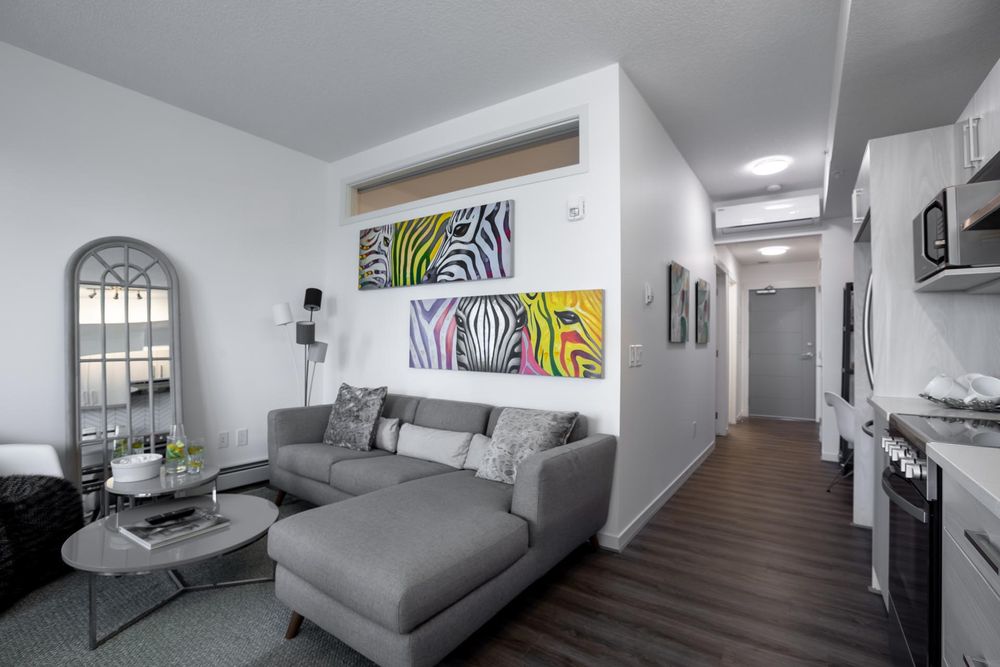Living room with sectional sofa