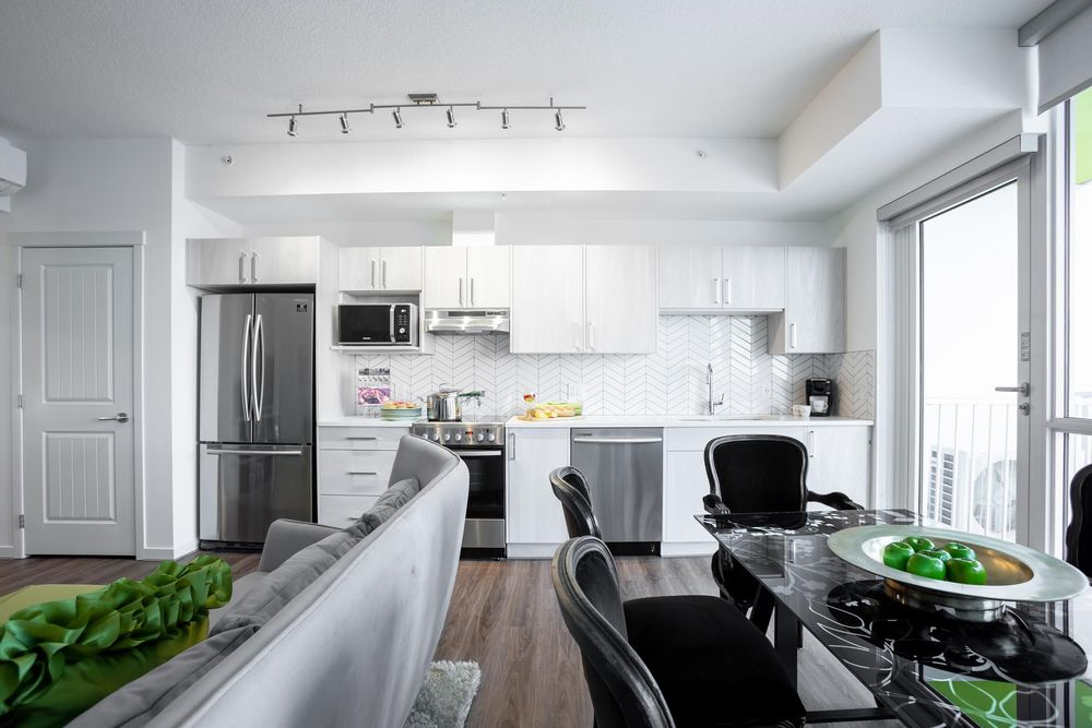 Kitchen seen from the living room